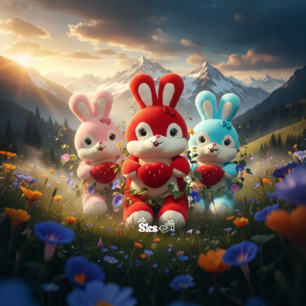 Strawberry Rabbit Plush Toy