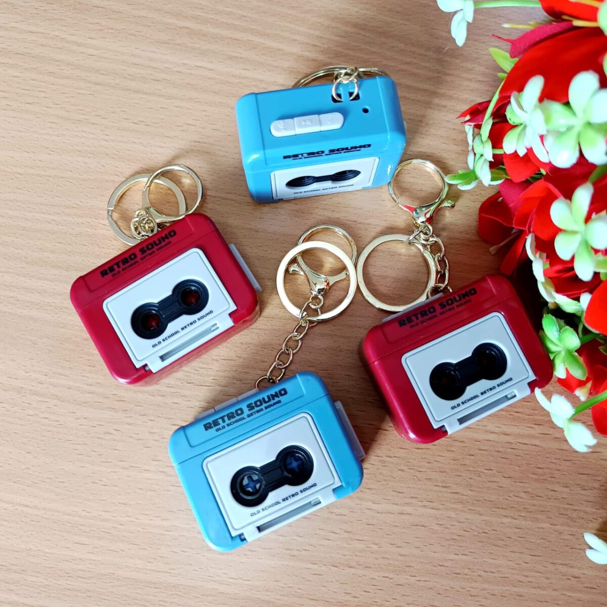 Retro Recorder key chain
