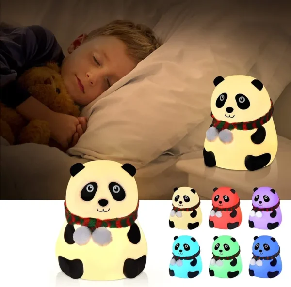 Silicon Panda Lamp, Cute Night Light for Kids and Baby, Bedside Night Lamp