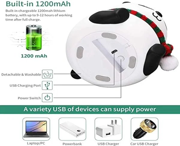 Silicon Panda Lamp, Cute Night Light for Kids and Baby, Bedside Night Lamp