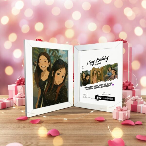 Double Side Customized Birthday / Anniversary Photo Frame