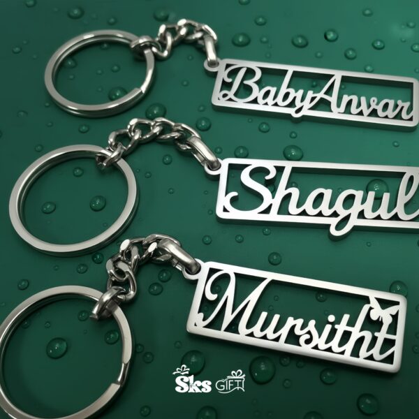 Steel Name  Keychain