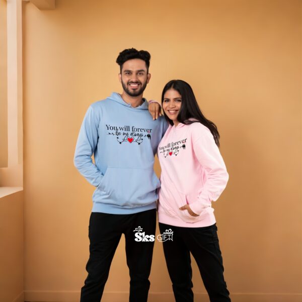 Customised Couples Hoodie T Shirt