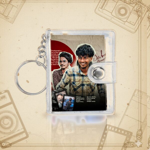 Customised Mini Album Plastic Keychain Mini Photo Book Keychains