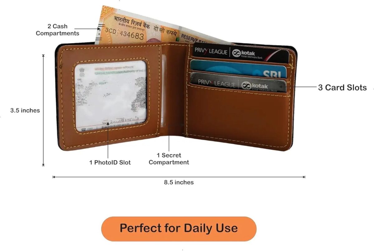 Personalized Men Wallet Name With & Charms