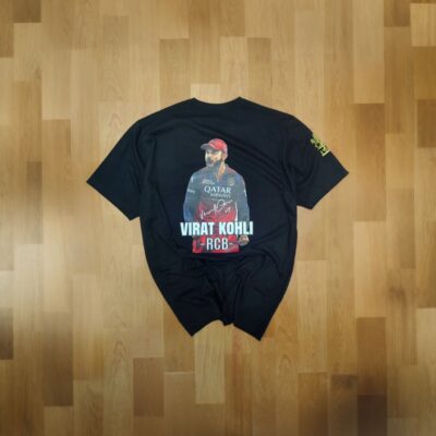 RCB :  Virat Kohli Oversized Black T-Shirt