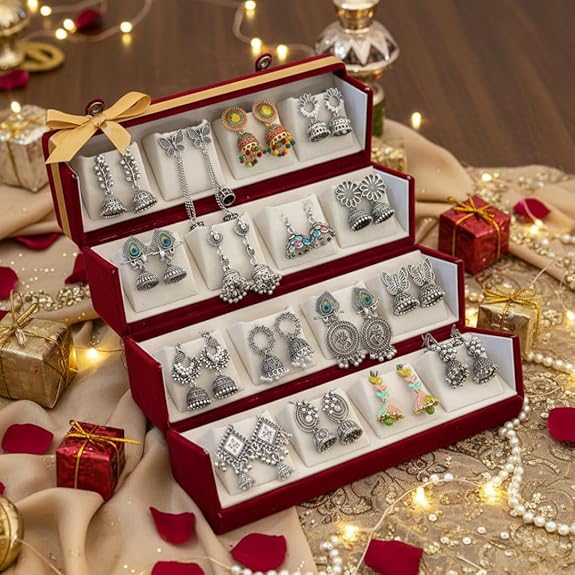 Jhumka Earrings Box 16 pcs set