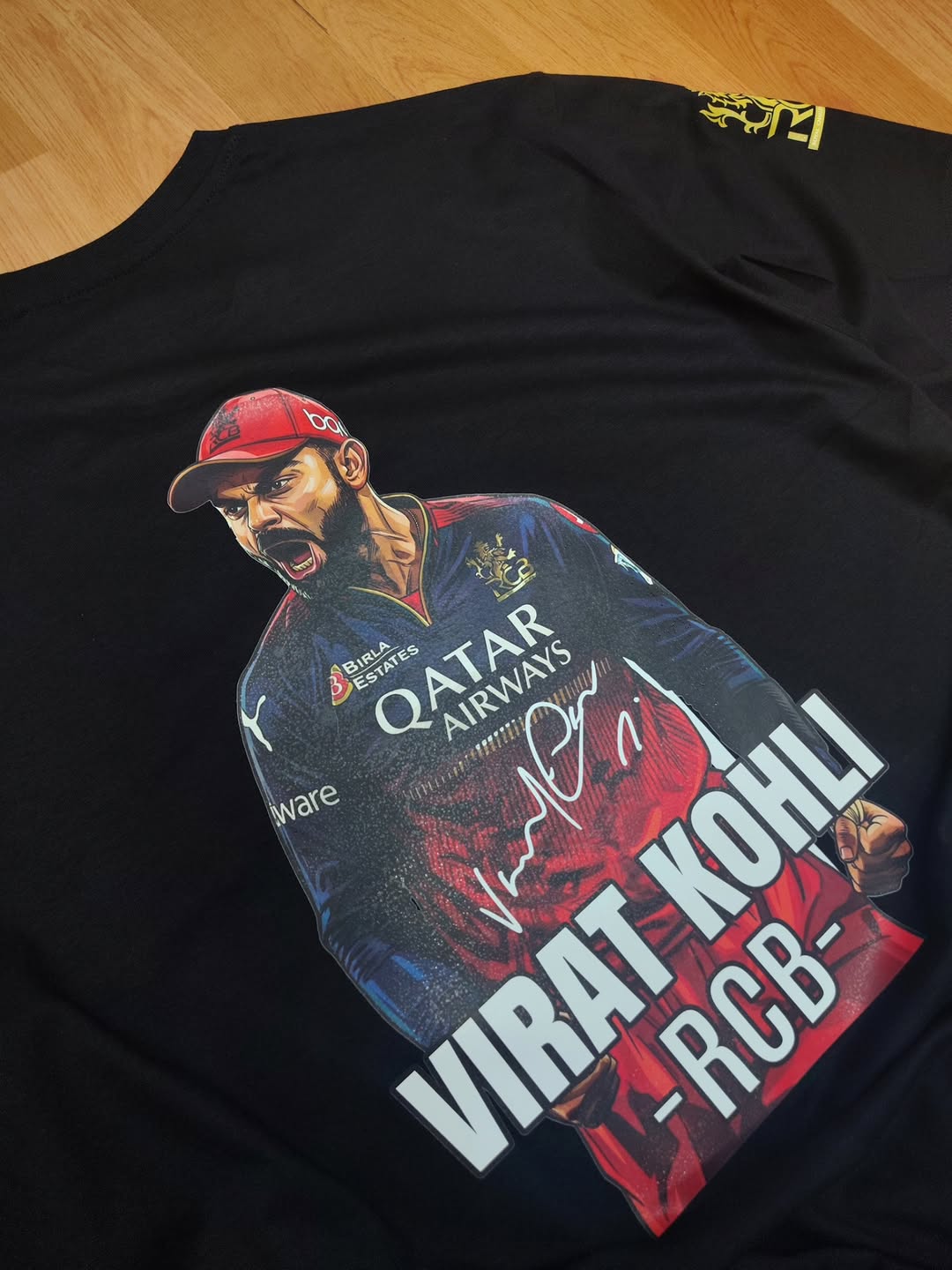 RCB :  Virat Kohli Oversized Black T-Shirt