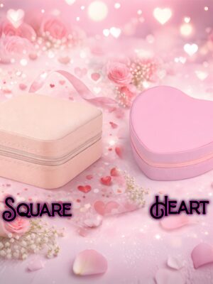Mini Jewellery Box Heart And Square  shape