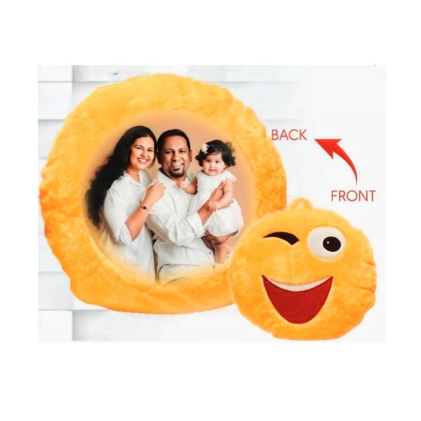 Personalized Emoji With Photo Fur Pillows