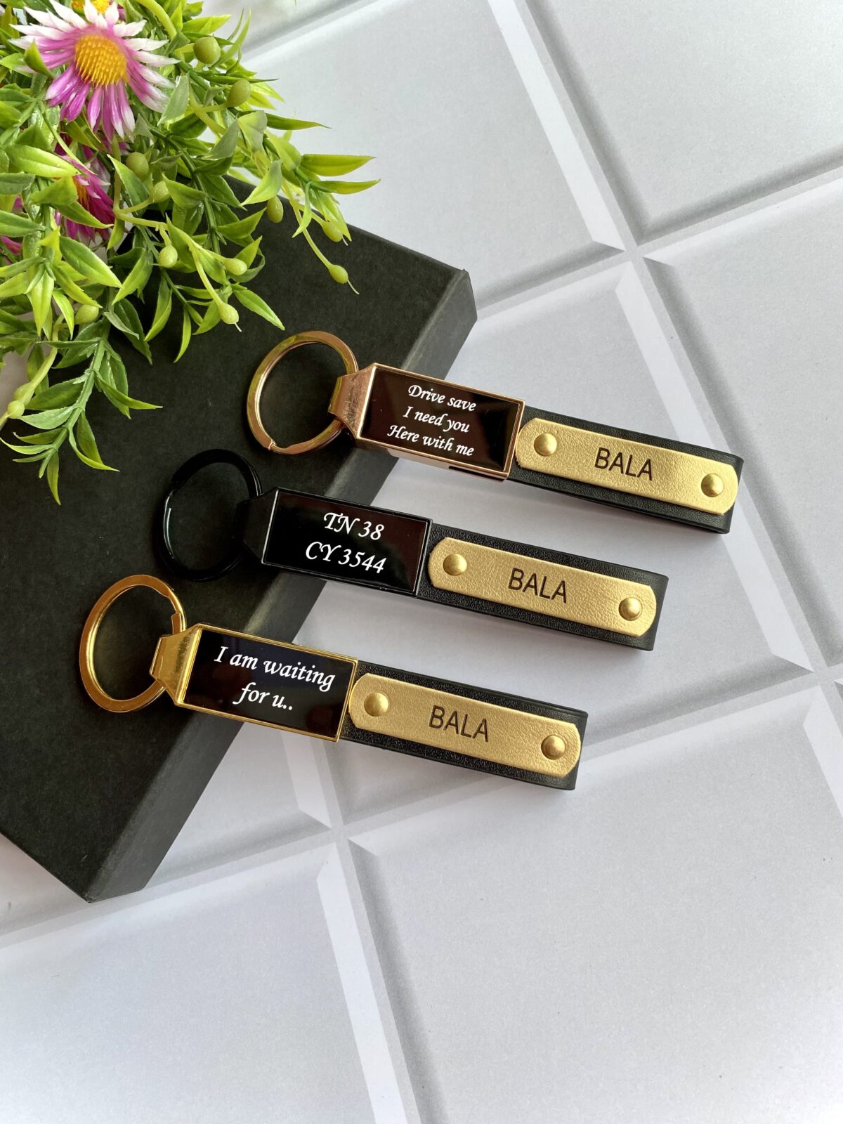 Beeta Printed Keychain