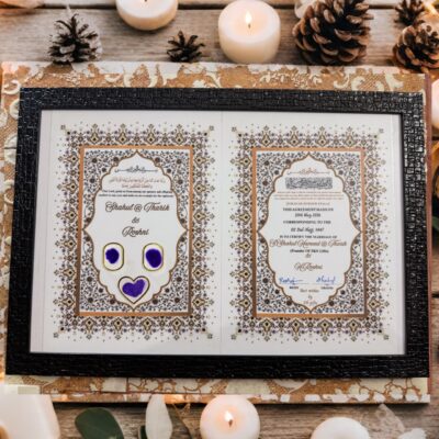 Nikah Nama Wedding frame | Wedding Certificate Frame Premium Craftsmanship